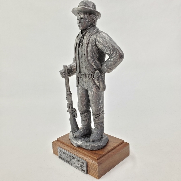 Billy The Kid Pewter Statue Western Collection Michael Ricker 1992 10” 1/1K RARE - Picture 4 of 11